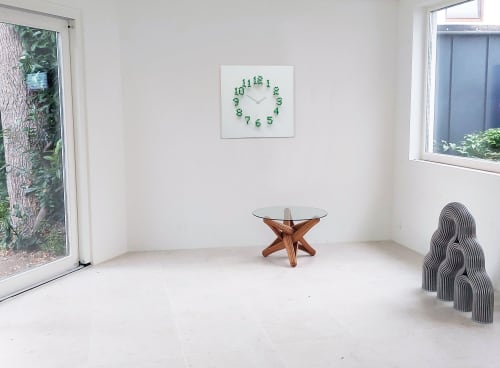 Mocap "white/green" Illusionistic Wall Clock | Decorative Objects by JAN PAUL