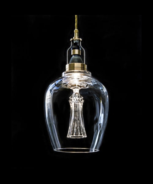 Blown glass/crystal inserts #37F | Pendants by Vitro Lighting Designs