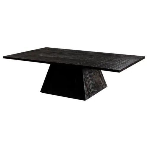 Modern Brutal Black Oak Piramid Pedestal Coffee Table | Tables by NO AGE FURNITURE STUDIO