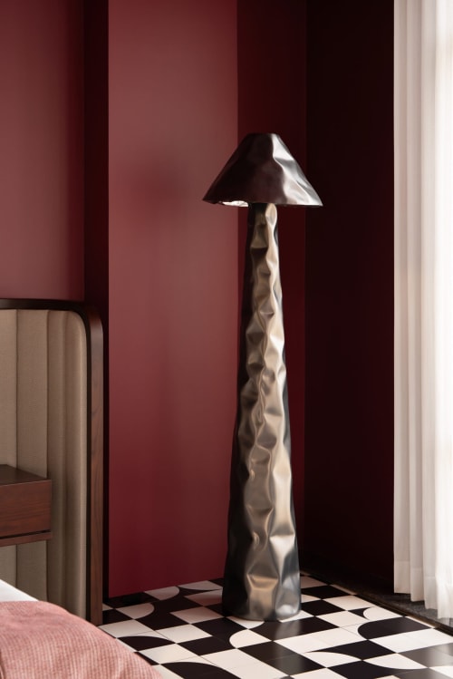 Textured Steel Floor Lamp — Mushroom, Nitush Aroosh | Lamps by Nitush Aroosh