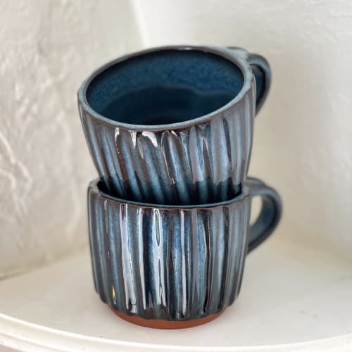 Fluted Modern Mug | Drinkware by Tina Fossella Pottery