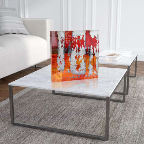 HUMAN CROWD Acrylic Prism Art Object | Prints by Sven Pfrommer