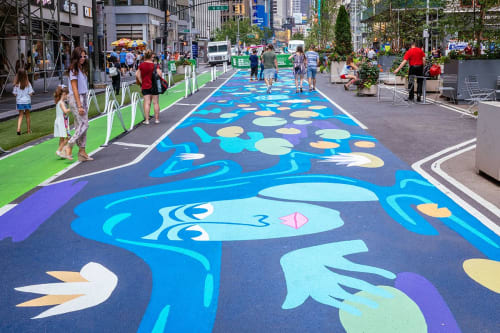 The Nymph Pond | Street Murals by Carla Torres