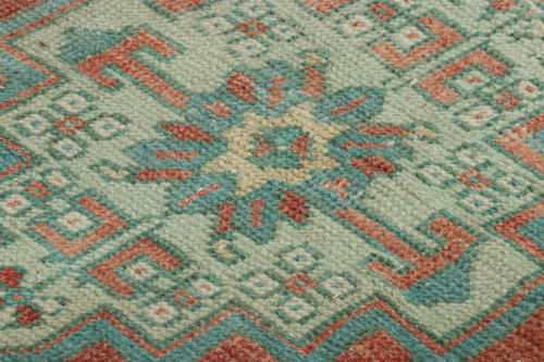 Vintage Turkish Rug in Red with Blue and White Floral | Rugs by Rug and Kilim