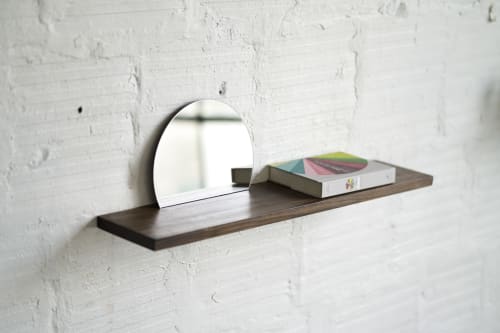 Floating Mirror Hardwood Shelf - Small | Storage by THE IRON ROOTS DESIGNS