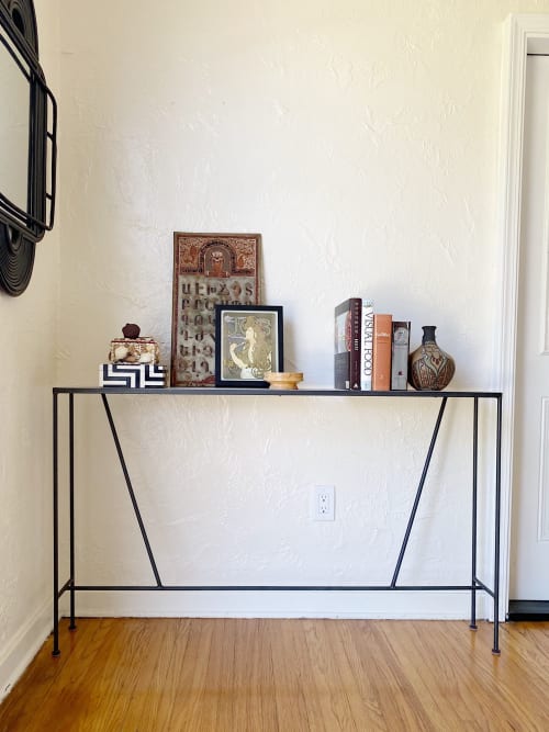 Solid Wood - Blackened Steel - Console table | Tables by Bent Studio
