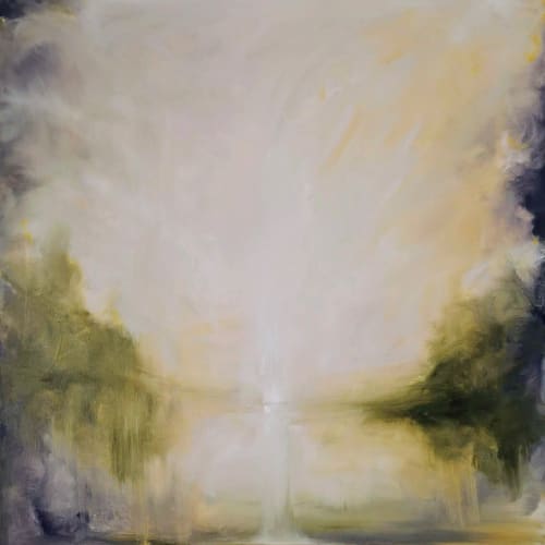 The day I met you - Soft abstract landscape painting | Oil And Acrylic Painting in Paintings by Jennifer Baker Fine Art