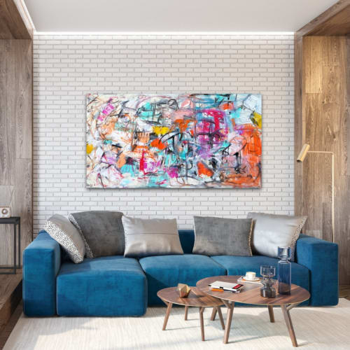 Blended | Oil And Acrylic Painting in Paintings by Shirly Maimom Art