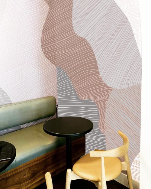 Reef in Cool Gray | Wallpaper in Wall Treatments by Jill Malek Wallpaper | Hungryghostcoffee in Brooklyn