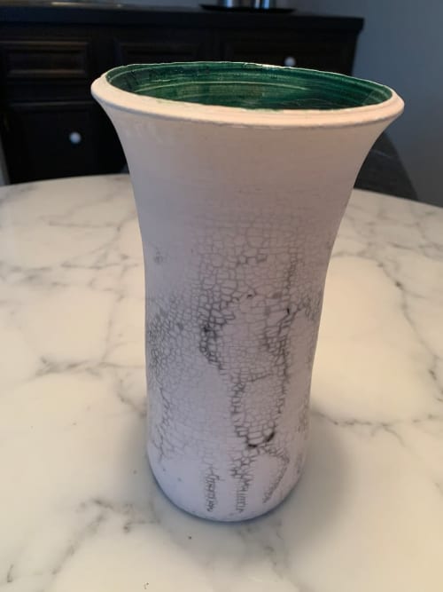 Naked Raku fired Vase | Vases & Vessels by Falkin Pottery