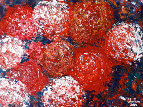 Las peonias de Las Nieves | Oil And Acrylic Painting in Paintings by Elena Parau