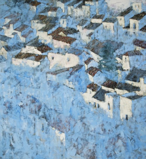 Town | Oil And Acrylic Painting in Paintings by Glib Franko