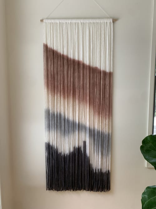 TRINITY Grey Blush Ivory Boho Textile Wall Hanging | Macrame Wall Hanging in Wall Hangings by Wallflowers Hanging Art