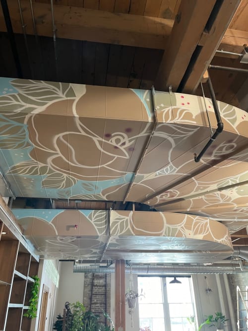 Painted Ductwork by Mike Lroy | Murals by Mike Lroy | Synergos Counseling & Wellness in Madison