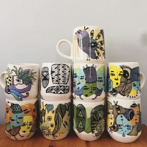Handmade, hand painted mugs | Cups by Kizilkarakovan