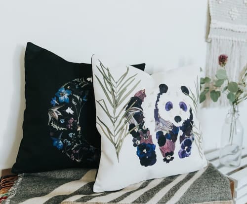 Payton the Panda | Pillows by Oxeye Floral Co