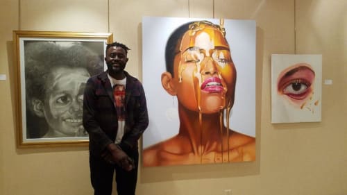 My honey . Oil on canvas 48x60 | Paintings by Mathieu Jean Baptiste