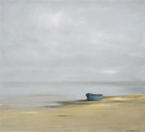 Anne Packard "Blue Dory" | Oil And Acrylic Painting in Paintings by YJ Contemporary Fine Art