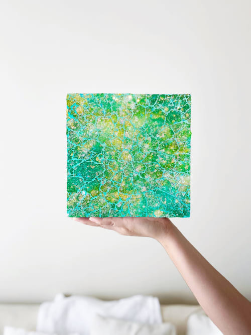 Forest Green Square (Made-to-order) | Wall Hangings by Chieko Shimizu Fujioka