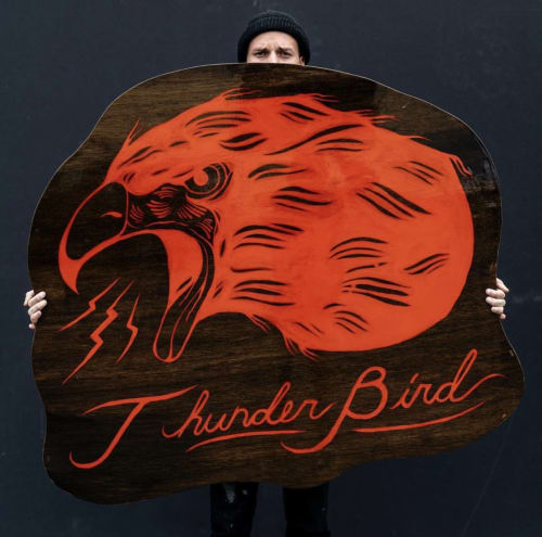 Sign Commission | Wall Hangings by Jess Mudgett | Thunderbird Bar in Portland