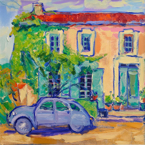 Afternoon in the South of France | Oil And Acrylic Painting in Paintings by Berezart