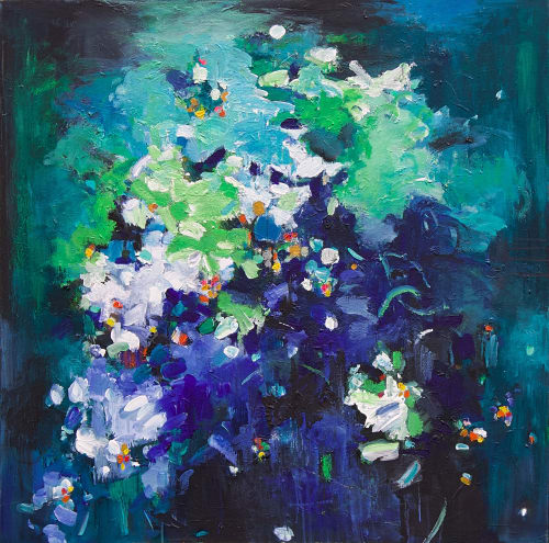 SOLD Whispers in the night | Paintings by Art by Geesien Postema