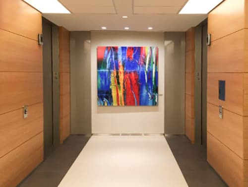 HIL 3, 59x59" | Paintings by Carol Inez Charney | Morgan Stanley in New York