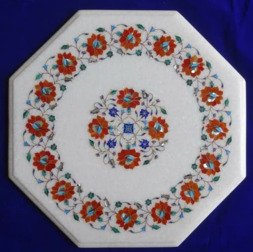 white marble table, coffee table, end table, tabletop | Tables by Innovative Home Decors