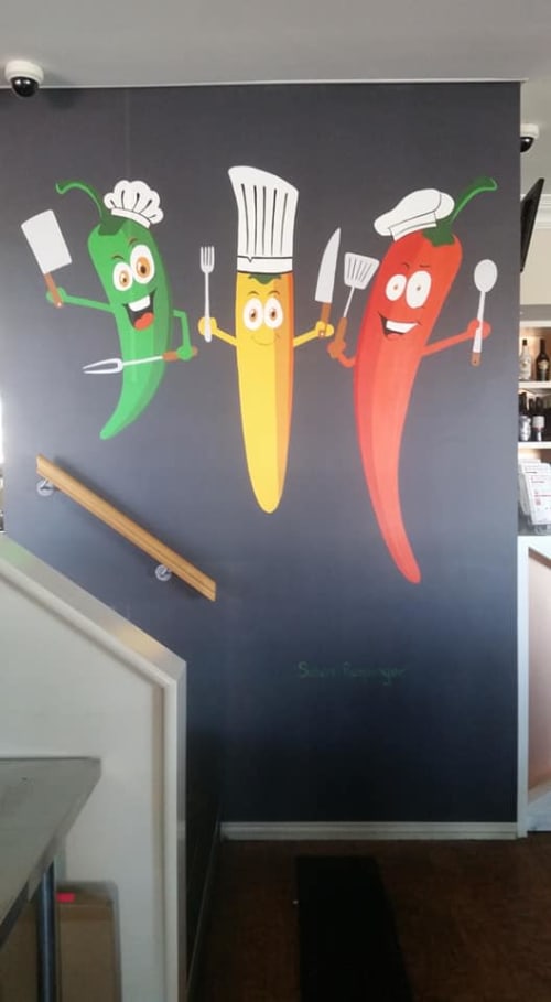 Chilli Chefs | Murals by Susan Respinger | Chilli Farms Indian Restaurant in Woodvale