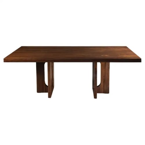 Mr. O Solid Walnut Finish Dining Table | Tables by Aeterna Furniture