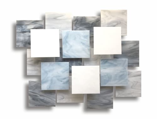 "Glacial" AP Glass and Metal Wall Sculpture | Wall Hangings by Karo Studios
