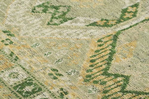 Rug & Kilim’s Ersari Rug with Gold, Green, and White | Rugs by Rug and Kilim