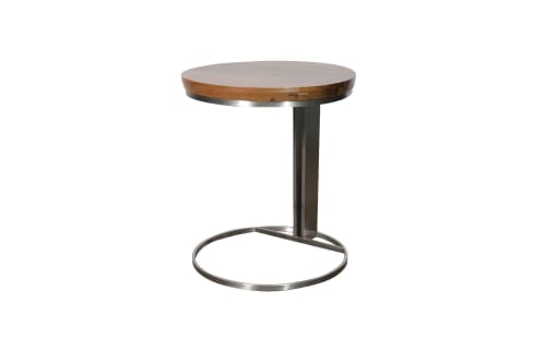 Trillo Single Leg Side Table in Stainless Steel, Costantini | Tables by Costantini Design