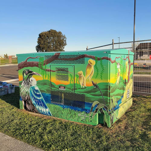 Vector transformer mural | Murals by Manabell