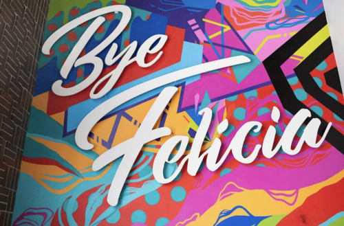 Bye Felicia Mural | Murals by Zuzu Perkal | Kung Fu Saloon in Austin