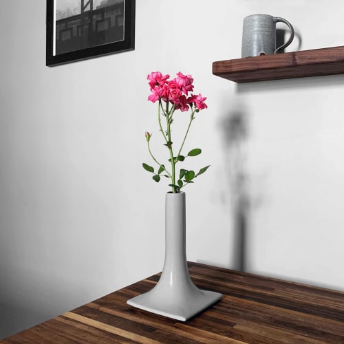 Modern Ceramic 9 Inch Vase - Pandemic Design Studio | Vases & Vessels by Pandemic Design Studio