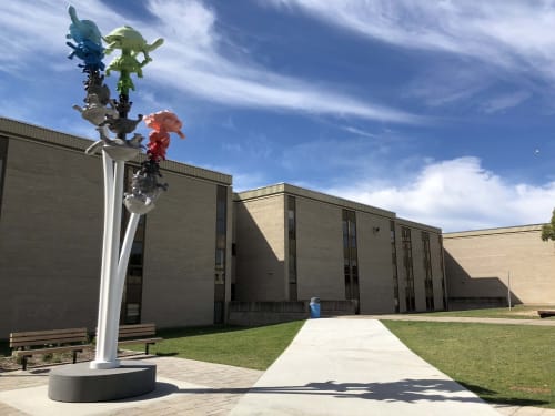 Révéler ses couleurs | Public Sculptures by COOKE-SASSEVILLE | School Secondary Le Boisé in Victoriaville