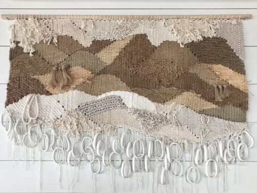 Weaving with Natural Fibers and Plaster Sculptural pieces | Macrame Wall Hanging in Wall Hangings by Emily Barton Design