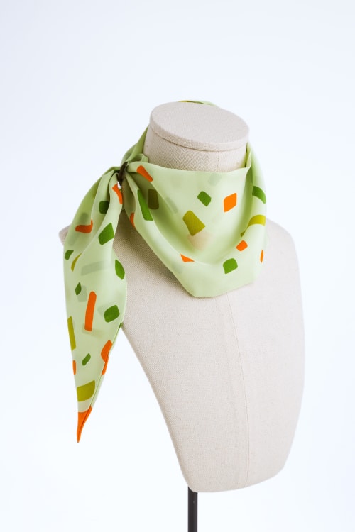 "Cabrera" half-fish 100% silk scarve | Apparel & Accessories by Natalia Lumbreras