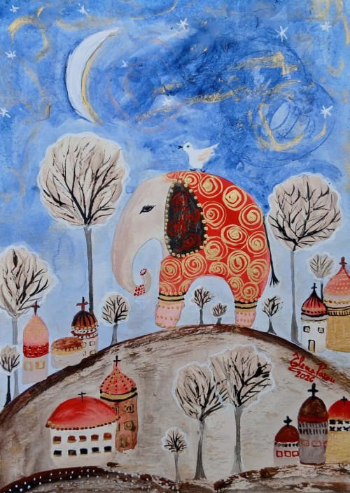 There is hope behind the doubt | Oil And Acrylic Painting in Paintings by Elena Parau