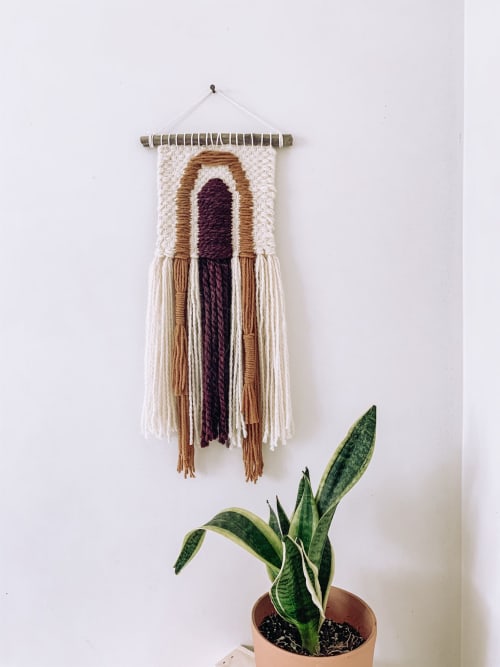 Handmade Rainbow Inspired Woven Wall Hanging Decor | Macrame Wall Hanging in Wall Hangings by Hippie & Fringe