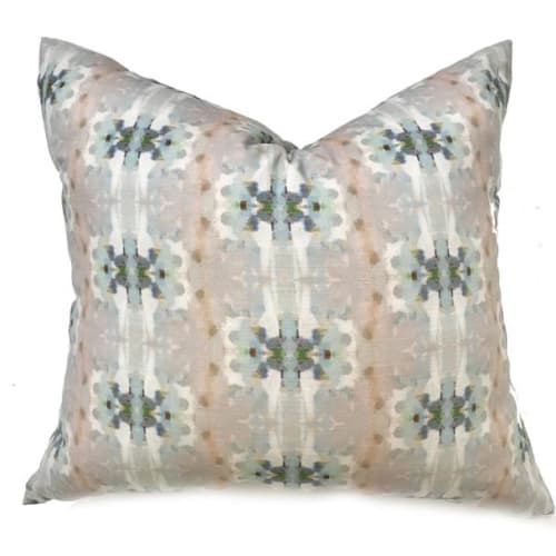 Linen Cotton Pillow in Miss Ella Teal | Pillows by Laura Park Designs