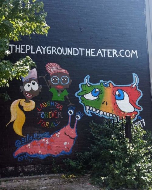 Playground Theater Mural | Murals by Zach Bartz | The Playground Theater in Chicago