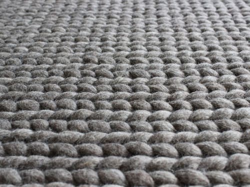 Chestnut Brown Braided Rug handmade in 100% wool | Rugs by WOOLDOT
