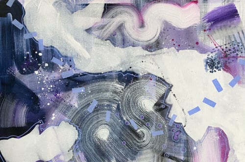 The High Life On Pluto | Mixed Media in Paintings by Neon Dunes by Lily Keller