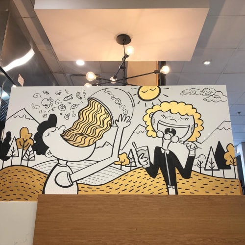Bubble Waffle Cafe - Kids Eating | Murals by Artist - Rozzie Lee | Bubble Waffle Cafe in Calgary