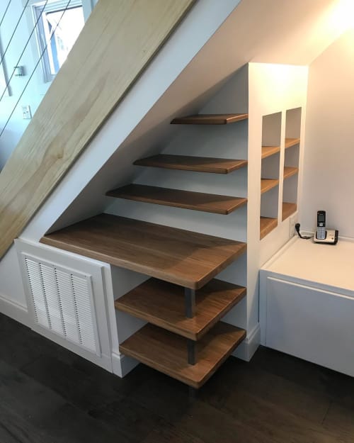 Custom Oak Built-Ins | Shelving in Storage by MJO Studios