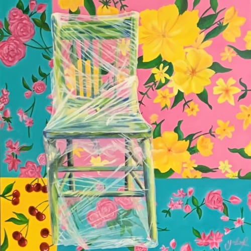 “Wrapped in my own thoughts” | Oil And Acrylic Painting in Paintings by Yahel Yan | ashton-gallery in San Diego