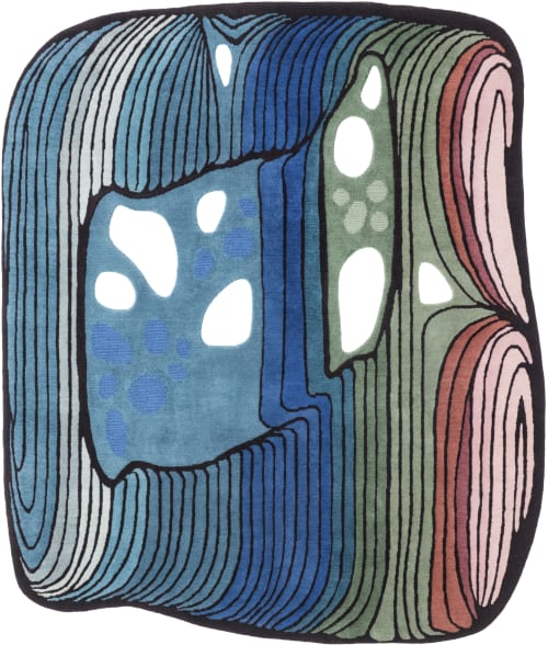 Rug Gamma Nord Colorful irregular shape unusual | Area Rug in Rugs by Atelier Tapis Rouge