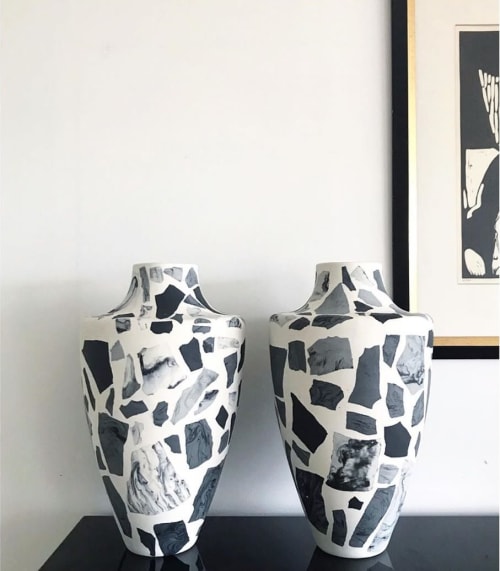 Monochrome Terrazzo Vase | Vases & Vessels by Natascha Madeiski